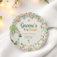 Whimsical Gnome First Birthday Floral