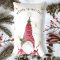 Whimsical Gnome Holly Merry Christmas Gold Stars
