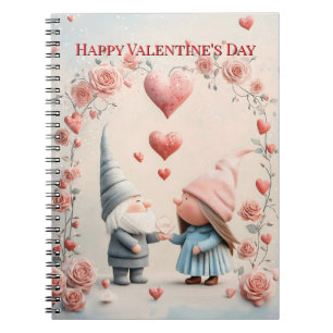 Whimsical Gnome Love: Adorable Valentine's Day Art Notebook