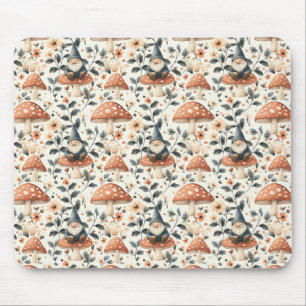 Whimsical Gnome & Mushroom Enchanting Woodland Mouse Pad