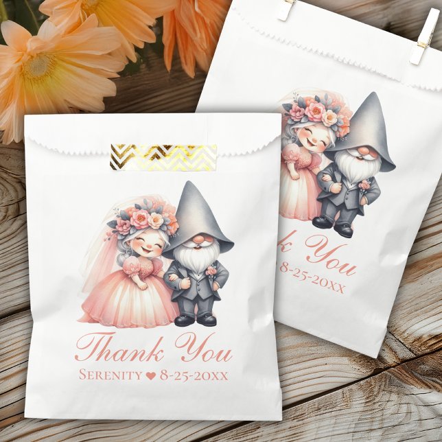  Whimsical Gnome Rustic Garden Wedding Thank You Favour Bag (Creator Uploaded)