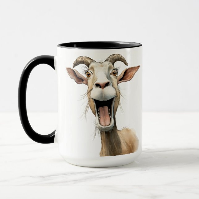 Whimsical goat mug (Left)