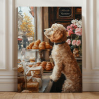 Whimsical Goldendoodle Art - French Bakery