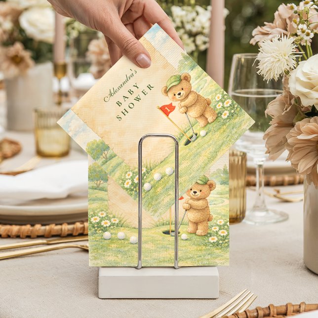 Whimsical Golf Story Baby Shower Napkin (Creator Uploaded)