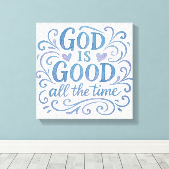 Whimsical Good is Good Typography Canvas Print (Insitu(Wood Floor))