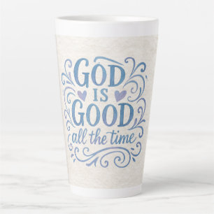 Whimsical Good is Good Typography Latte Mug