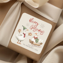 Whimsical Goose Christmas Holiday Gift