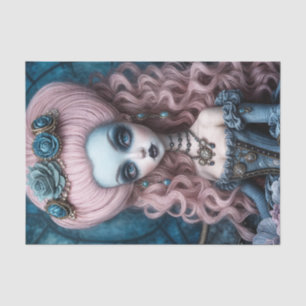Whimsical Goth Creepy Marie Antionette Decoupage Tissue Paper