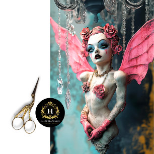 Whimsical Gothic Gargoyle Fairy Pink Wings  Tissue Paper