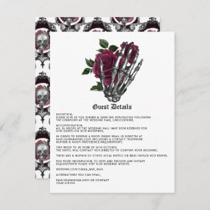Whimsical Gothic Wedding Guest Details Enclosure Card