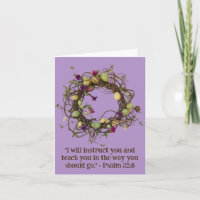 Whimsical Grapevine Floral Wreath Religious Blank