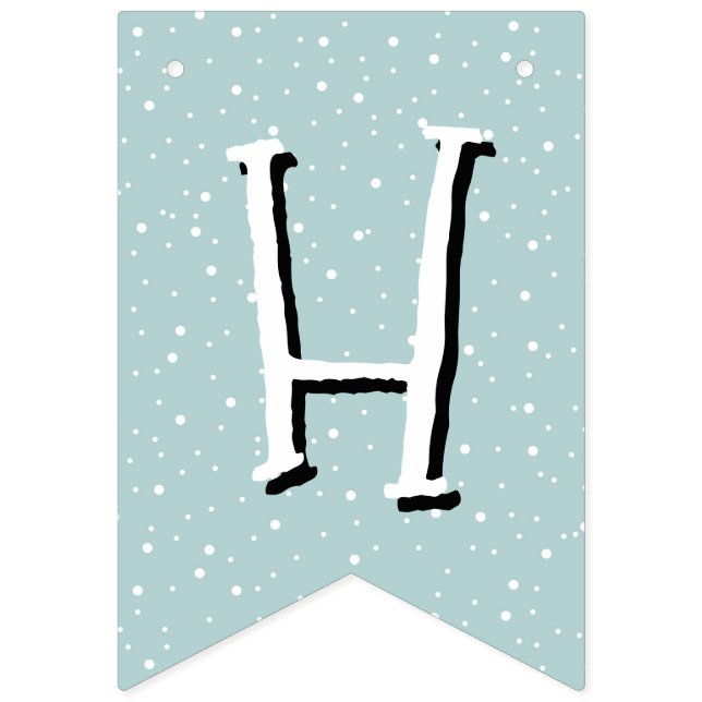 Whimsical Green Happy Birthday Bunting Flags (Second Flag)