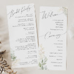 Whimsical Greenery and Gold | Wedding Program<br><div class="desc">Step into a world of enchantment with our whimsical greenery and gold | wedding program, perfect for your botanical spring boho wedding ceremony. Adorned with sage green eucalyptus and gold accents, this wedding program exudes elegance and modern whimsy. Imagine strolling through a magical summer garden, surrounded by the soothing sounds...</div>