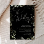 Whimsical Greenery Black and Gold The Wedding Of Invitation<br><div class="desc">Step into a world of enchantment with our whimsical greenery black and gold the wedding of invitation, perfect for your botanical spring boho wedding. Adorned with sage green eucalyptus and gold accents, this invitation exudes elegance and modern whimsy. Imagine strolling through a magical summer garden, surrounded by the soothing sounds...</div>