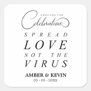Whimsical Ground for Celebration Sanitizer Wedding Square Sticker