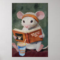 Whimsical Gym Rat's Guide to Abs - Funny Animal