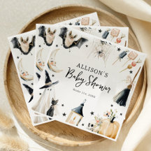 Whimsical Halloween Baby Shower Napkins