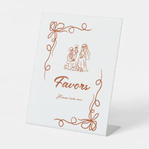 Whimsical Halloween Bridal Shower Favors Pedestal Sign