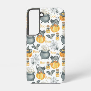 Whimsical Halloween Cauldron and Cats Pattern Samsung Galaxy Case