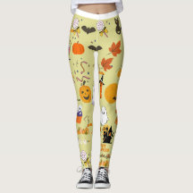 Whimsical Halloween Fun Leggings