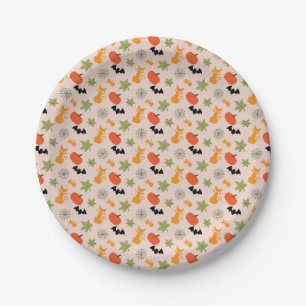 Whimsical Halloween Illustration  Paper Plate