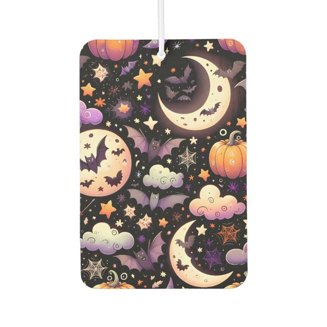 Whimsical Halloween Night Sky Pattern Air Freshener (Front)