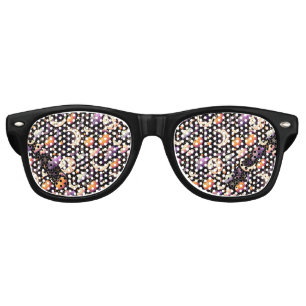 Whimsical Halloween Night Sky Pattern Retro Sunglasses