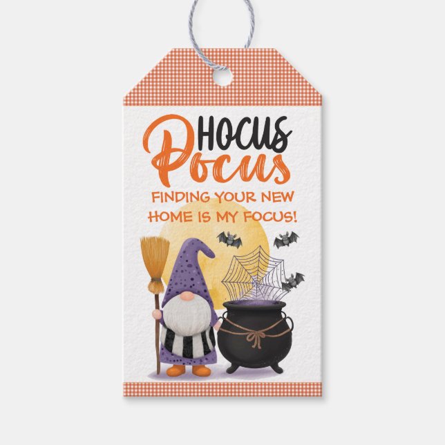 Whimsical Halloween Pop By Gift Tags (Front)