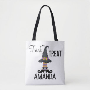 Whimsical Halloween Typography Fun Custom Kids Tote Bag