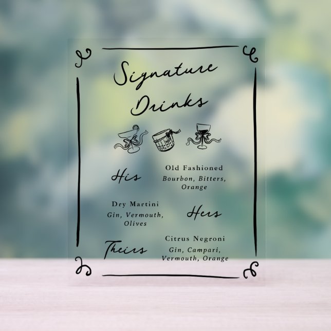 Whimsical Hand Drake Signature Boissons (Neutre)