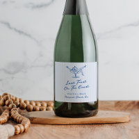 Whimsical Hand Drawn Blue Last Toast on the Coast
