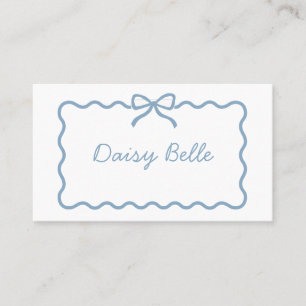 Whimsical Hand Drawn Blue Wedding Table Place Card