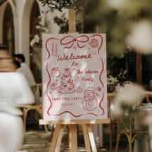 Whimsical Hand Drawn Christmas Party Welcome