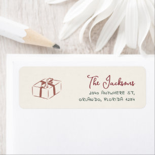 Whimsical Hand Drawn Christmas Return Address