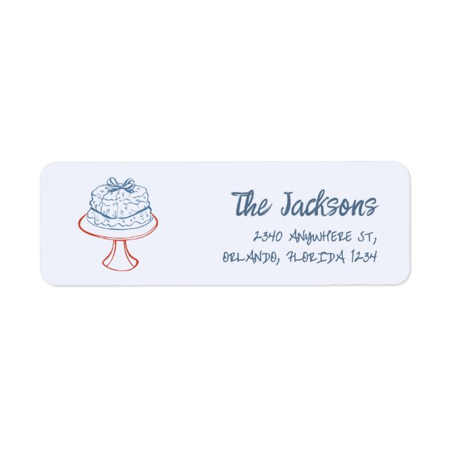 Whimsical Hand Drawn Christmas Return Address (Front)