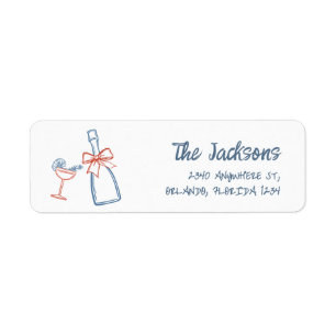 Whimsical Hand Drawn Christmas Return Address