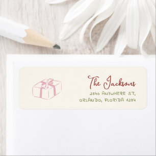 Whimsical Hand Drawn Christmas Return Address