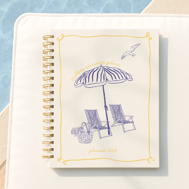 Whimsical Hand-Drawn Coastal Yearly Planner (Creator Uploaded)