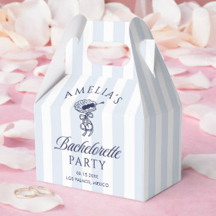 Whimsical Hand Drawn Cocktail Bachelorette Weekend Favor Box