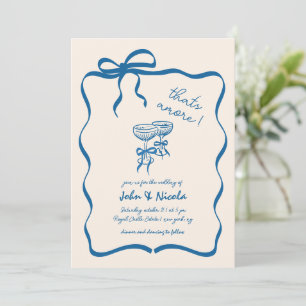 Whimsical Hand Drawn Cocktails Thats Amore Wedding Invitation