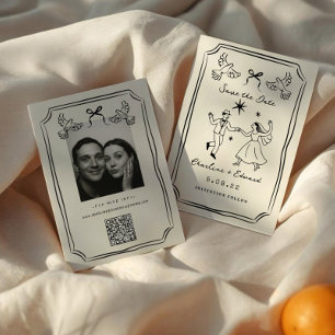 Whimsical Hand Drawn Doodle Save The Date