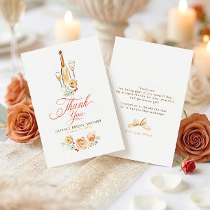 Whimsical Hand Drawn Earthy Small Thank You Card