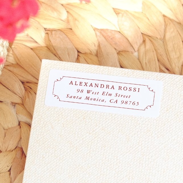 Whimsical Hand Drawn Frame Return Address (Label Mock-up)