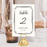 Whimsical Hand Drawn French Wedding Table Number<br><div class="desc">Whimsical Hand Drawn French Wedding Table Number</div>