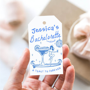 Whimsical Hand drawn Funky Beach Bachelorette Gift Tags