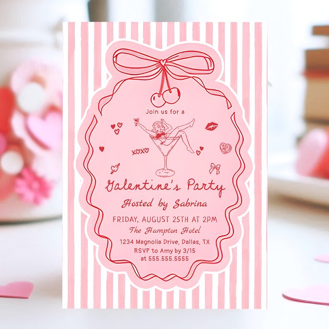Whimsical Hand Drawn Galentine's Day Invitation (Créateur téléchargé)