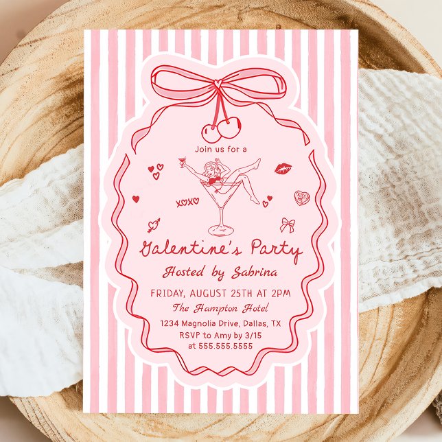 Whimsical Hand Drawn Galentine's Day Invitation (Creator Uploaded)