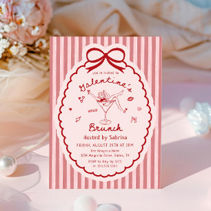Whimsical Hand Drawn Galentine's Day Party Invitation