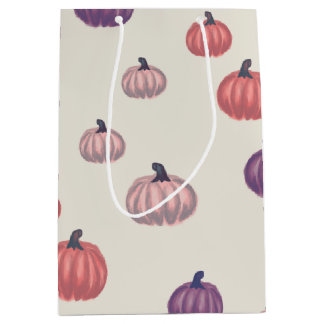 Whimsical Hand-Drawn Pumpkin Pattern Gift Bag