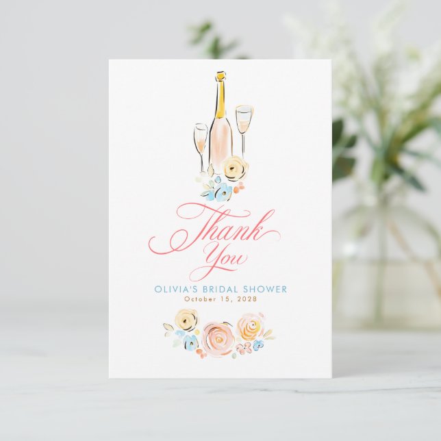 Whimsical Hand Drawn Quirky Cute Small Thank You  (Standing Front)